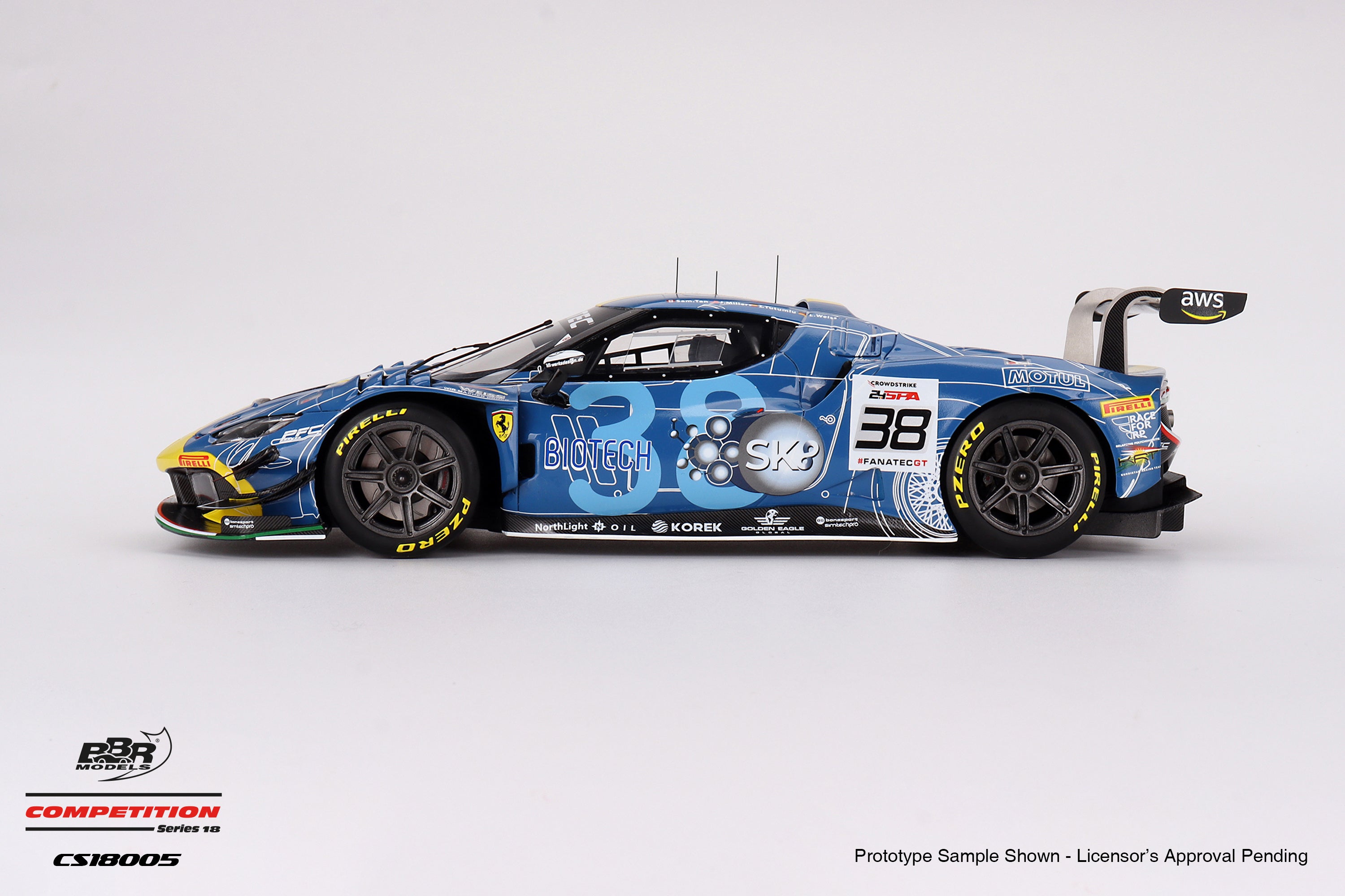 BBR Ferrari 296 GT3 Cetilar 47 ミニカー IMSA BBR 1:18 Ferrari 296 GT3 SR Racing 2023 - no.38 24 Hrs. of