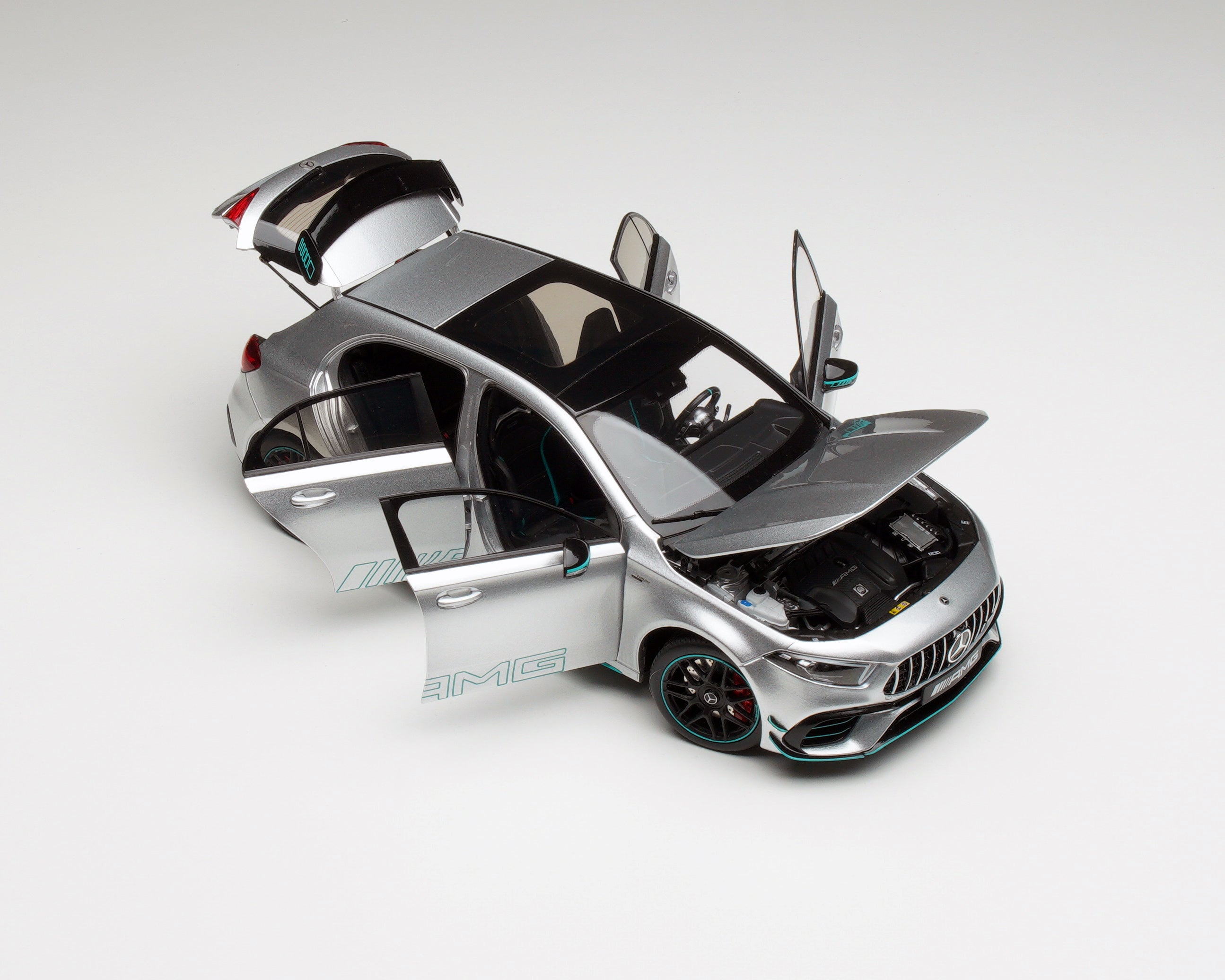 Official Mercedes-Benz AMG A45 S F1 Silver – Horizon Diecast
