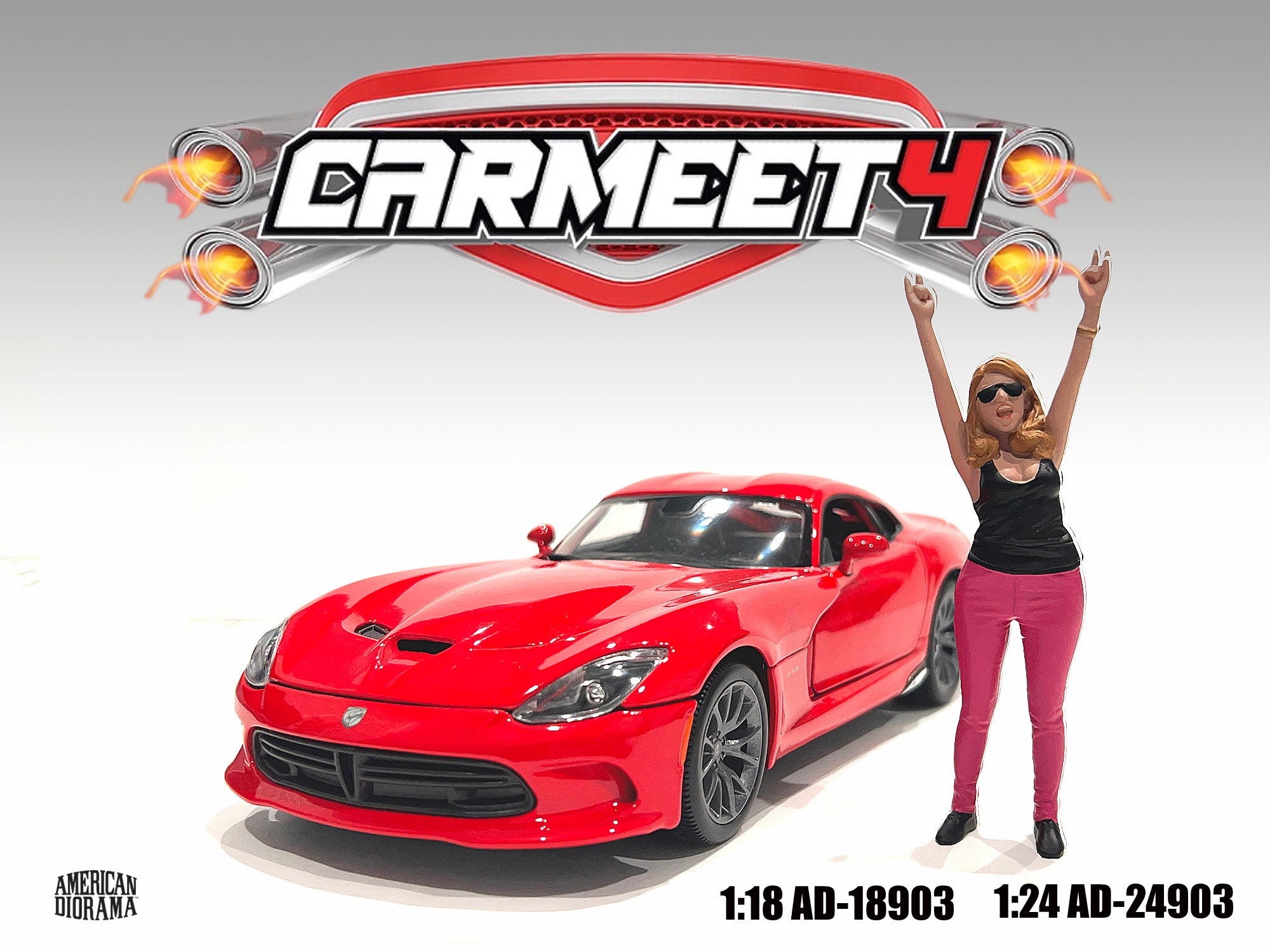 American Diorama 1:18 Car Meet 4 Resin Figures (6 Variants