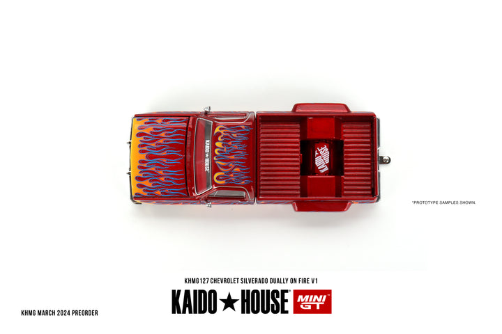 [Preorder] Kaido House + Mini GT Chevrolet Silverado Dually on Fire V1