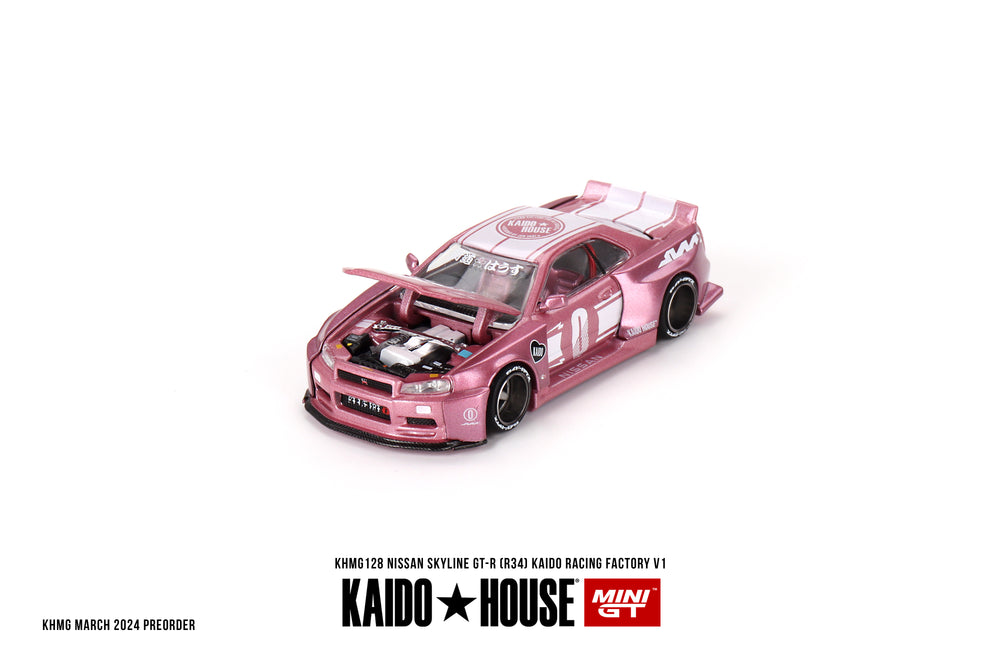 Kaido House + Mini GT Nissan Skyline GT-R (R34) KAIDO RACING FACTORY V1 KHMG128