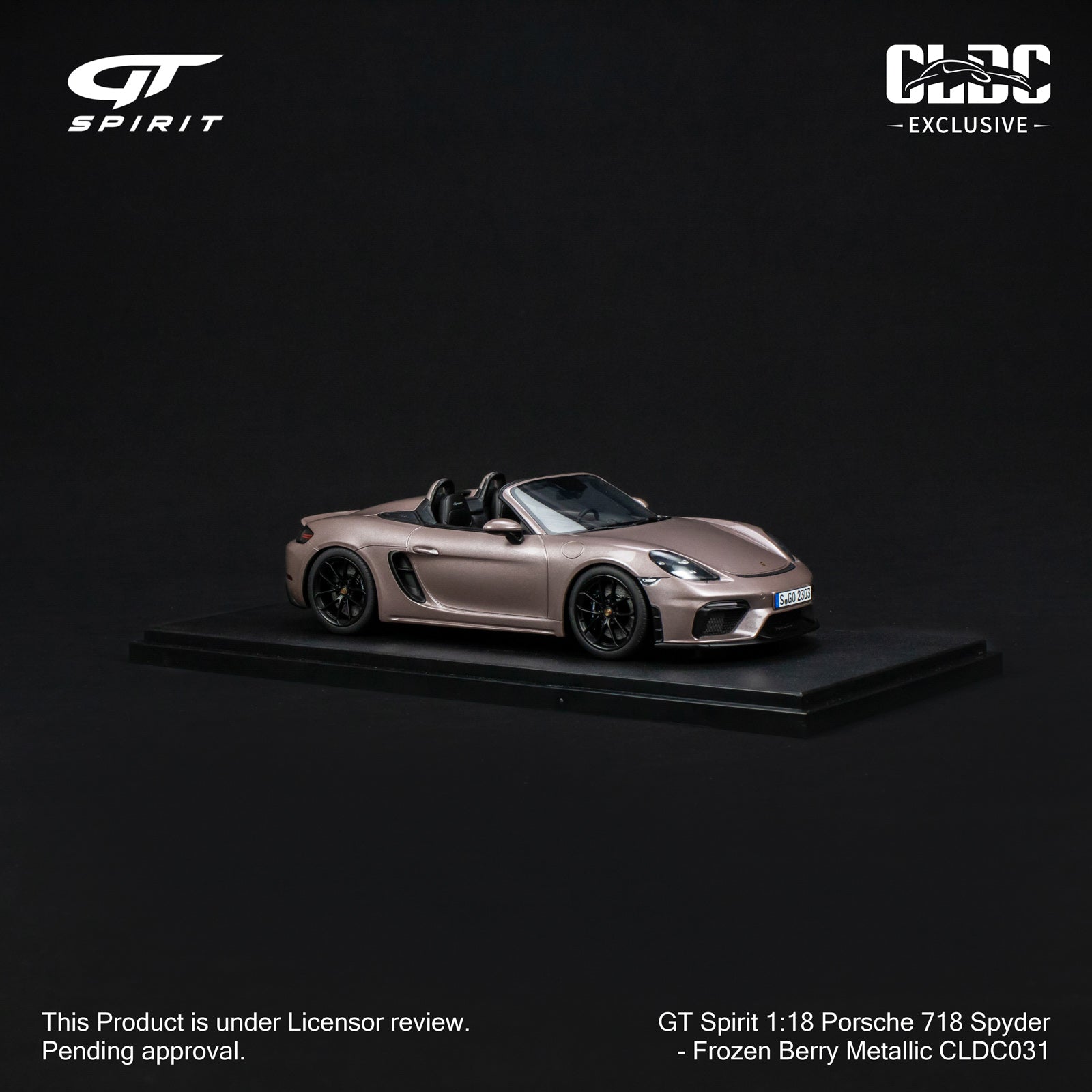 【GTSpirit】1/18 Porsche 718 Spyder Crayon 1/18 GT Spirit Porsche 718 Spyder (Crayon Grey) Resin Car