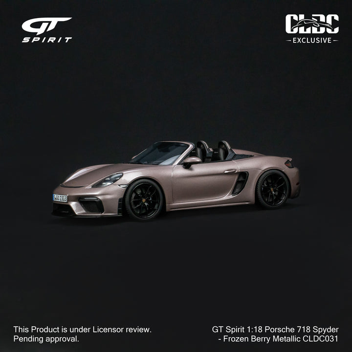 GT Spirit 1:18 Porsche 718 Spyder - Frozen Berry Metallic CLDC Exclusive