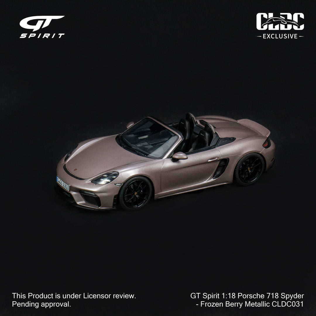 GT Spirit 1:18 Porsche 718 Spyder - Frozen Berry Metallic CLDC Exclusive