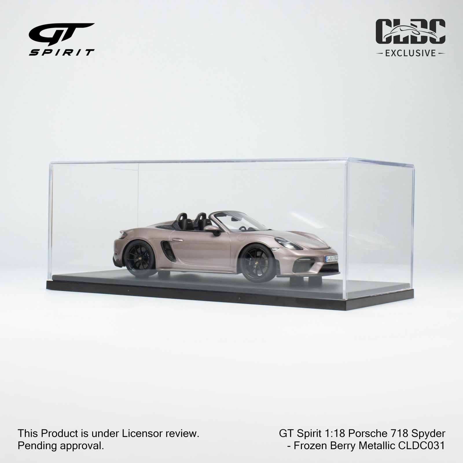 GT Spirit 1:18 Porsche 718 Spyder - Frozen Berry Metallic