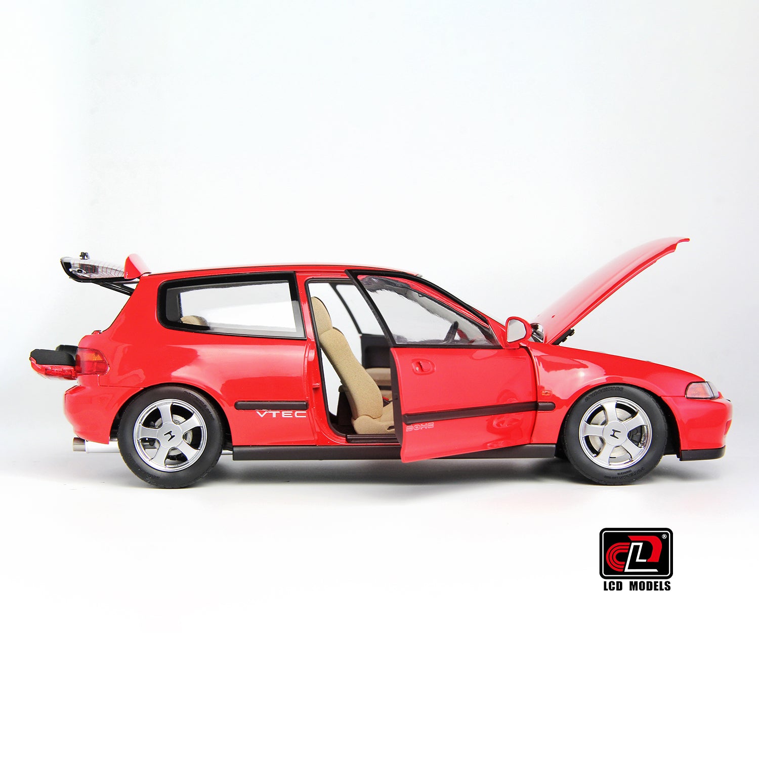 LCD 1:18 Honda Civic 5th Generation EG6 Red – Horizon Diecast