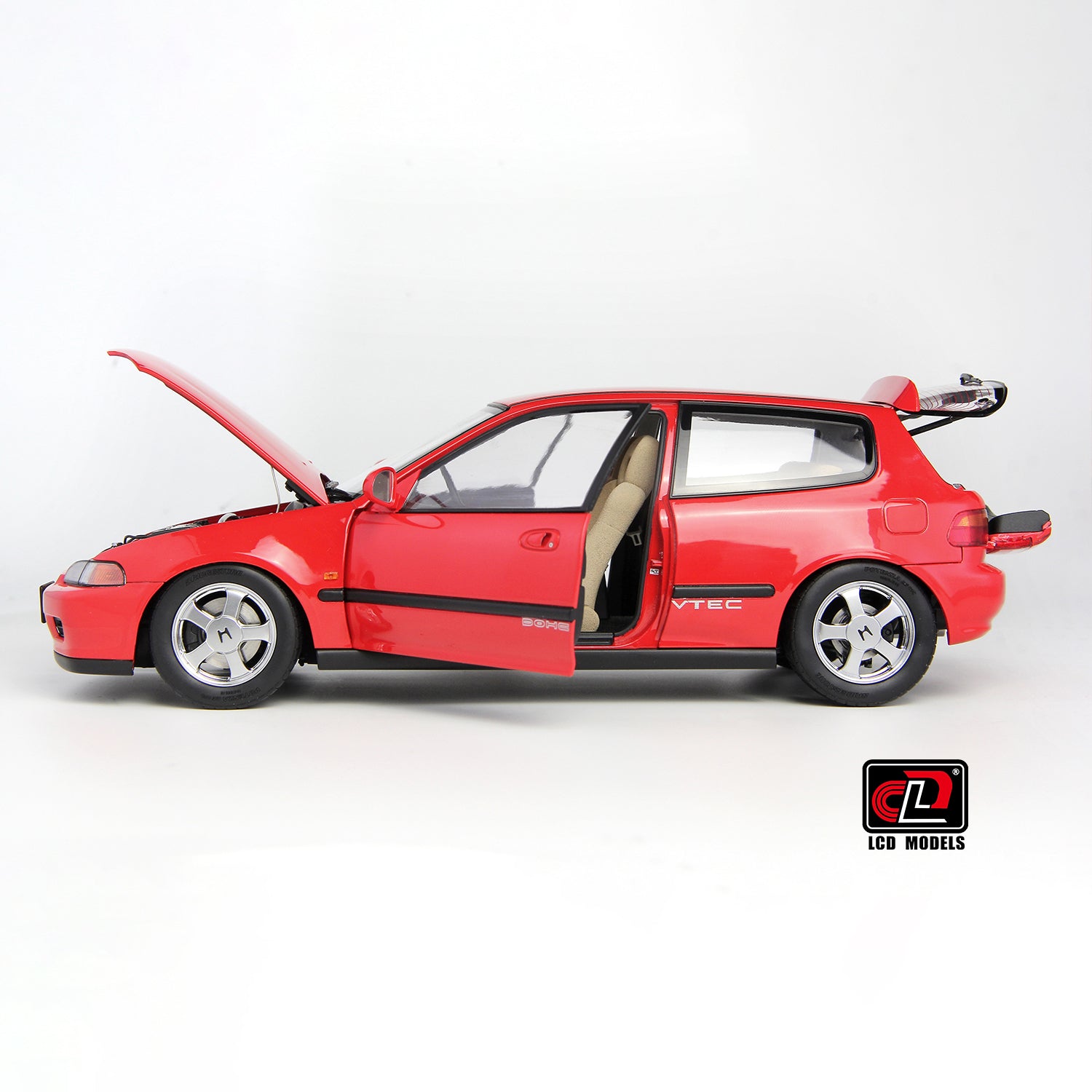 LCD 1:18 Honda Civic 5th Generation EG6 Red – Horizon Diecast