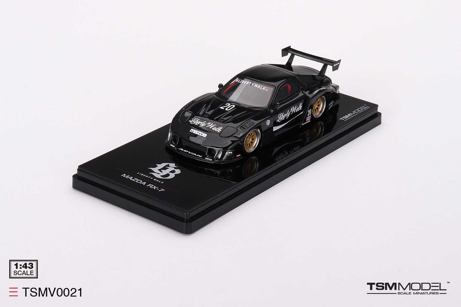 TSM 1:43 MAZDA RX-7 LB-Super Silhouette Liberty Walk Black – Horizon ...