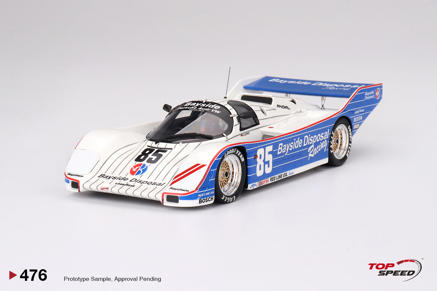 TOPSPEED 1:18 Porsche 962 #85 Bayside Disposal Racing 1987 IMSA