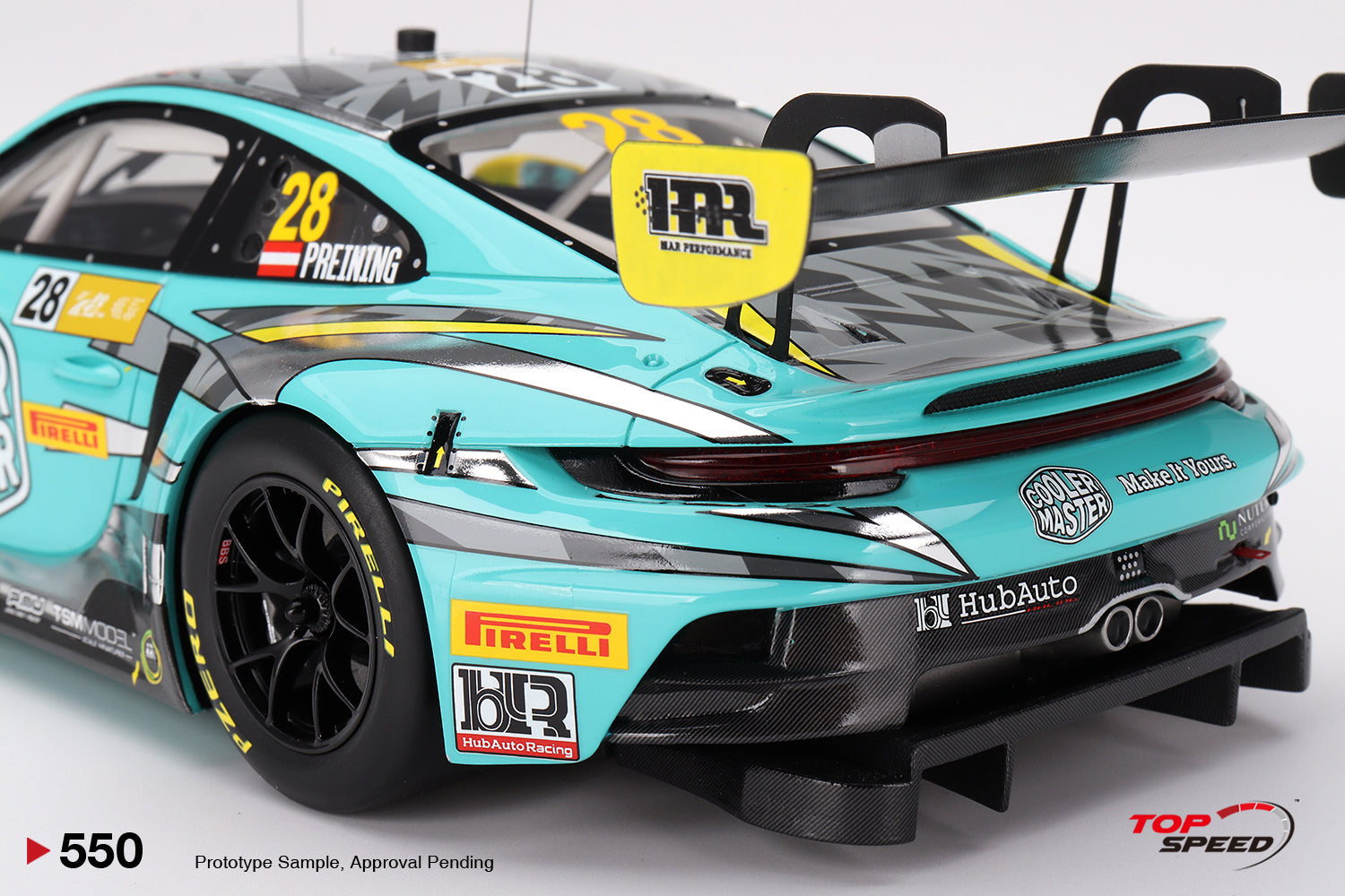 ホビーラジコン AUTart PORSCHE 911 GT3 R TOPSPEED 1:18 Porsche 911 GT3 R #27 HubAuto Racing 2023 FIA