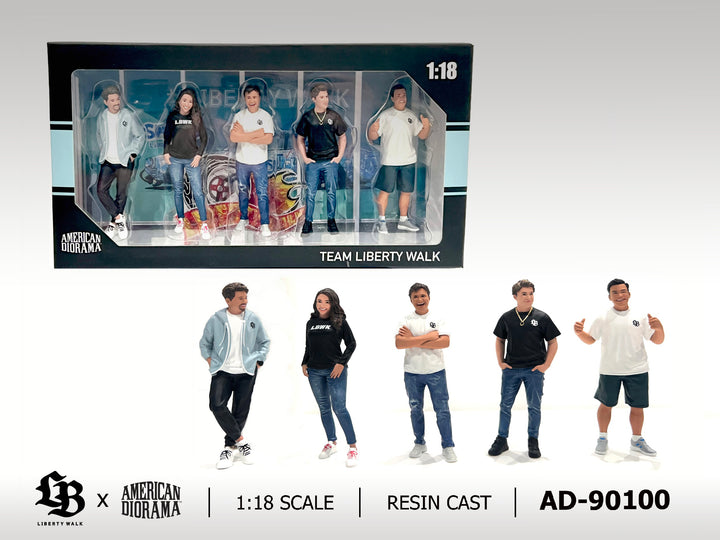 [Preorder] American Diorama 1:18 Team Liberty Walk Resin Figures