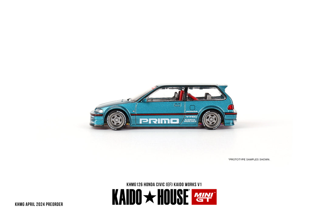 Kaido House 1:64 Honda Civic (EF) Kaido Roulette V1 - Azzurro #179 - Mini GT Limited Edition 2025 - Foto 3