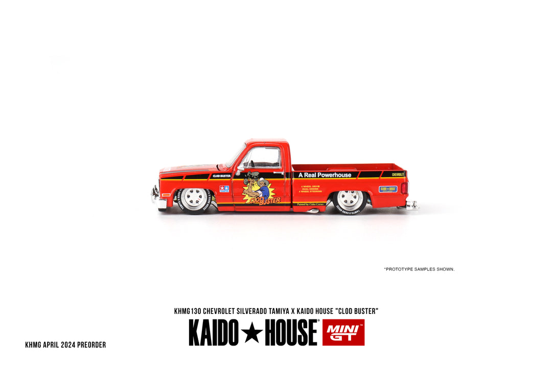 Kaido House + Mini GT 1:64 Chevrolet Silverado TAMIYA x KAIDO HOUSE "Clod Buster" KHMG130 side