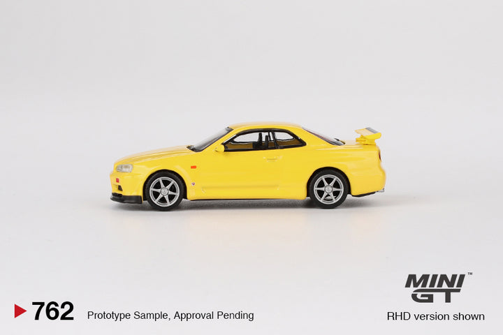 [Preorder] Mini GT 1:64 Nissan Skyline GT-R (R34)  V-Spec  Lightning Yellow