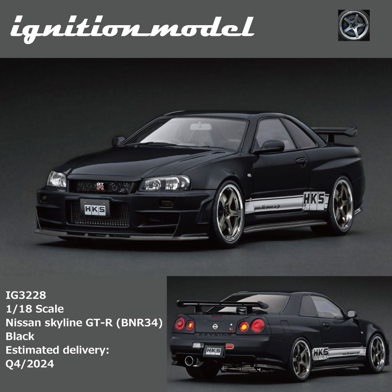 Preorder] Ignition Model 1:18 Nissan skyline GT-R (BNR34) Black