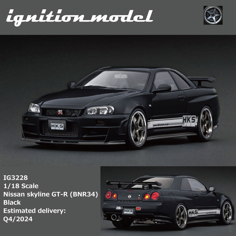 [Preorder] Ignition Model 1:18 Nissan skyline GT-R (BNR34) Black