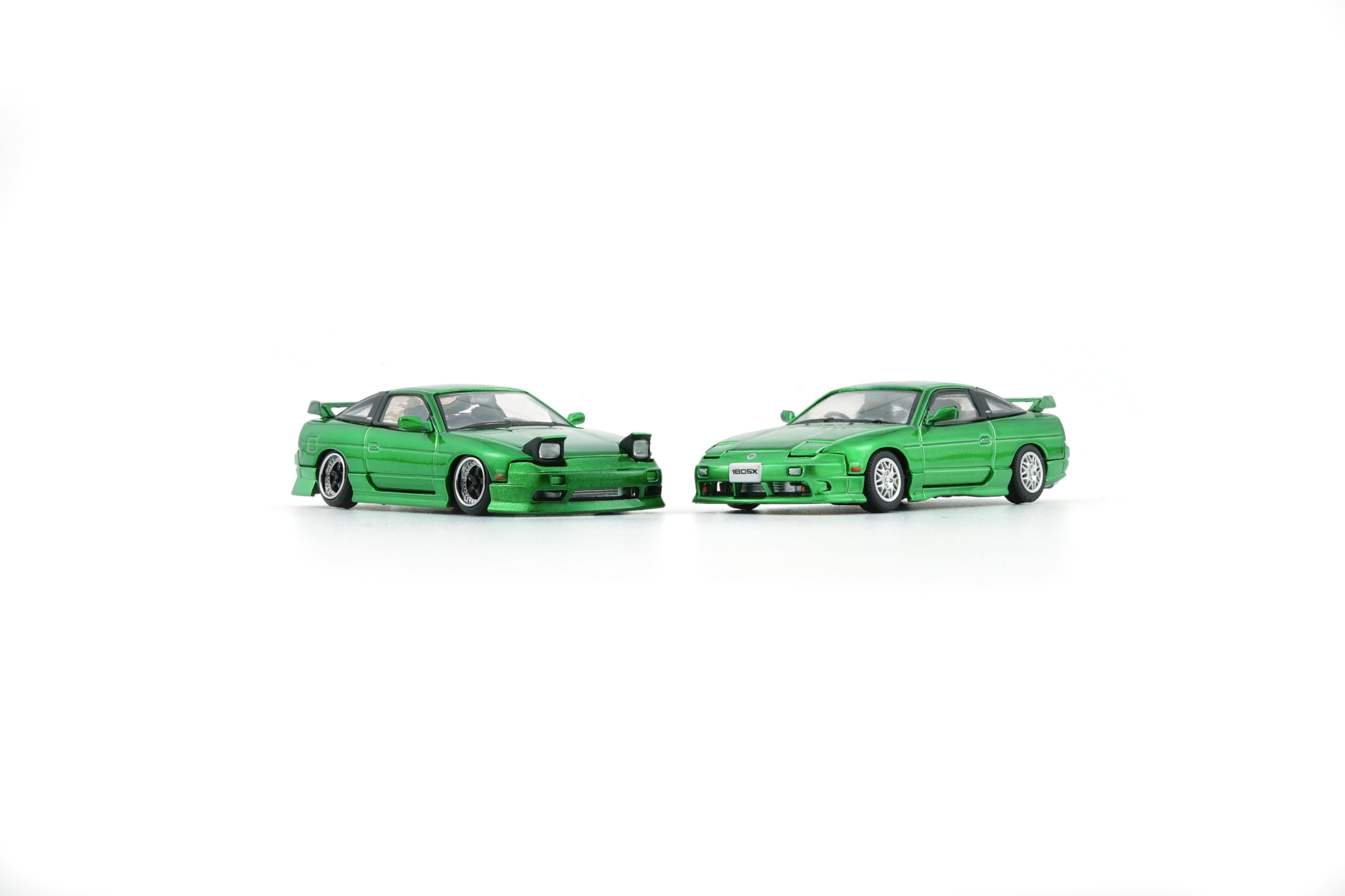 BM Creations 1:64 Nissan Silvia 180SX - Metallic Green (RHD