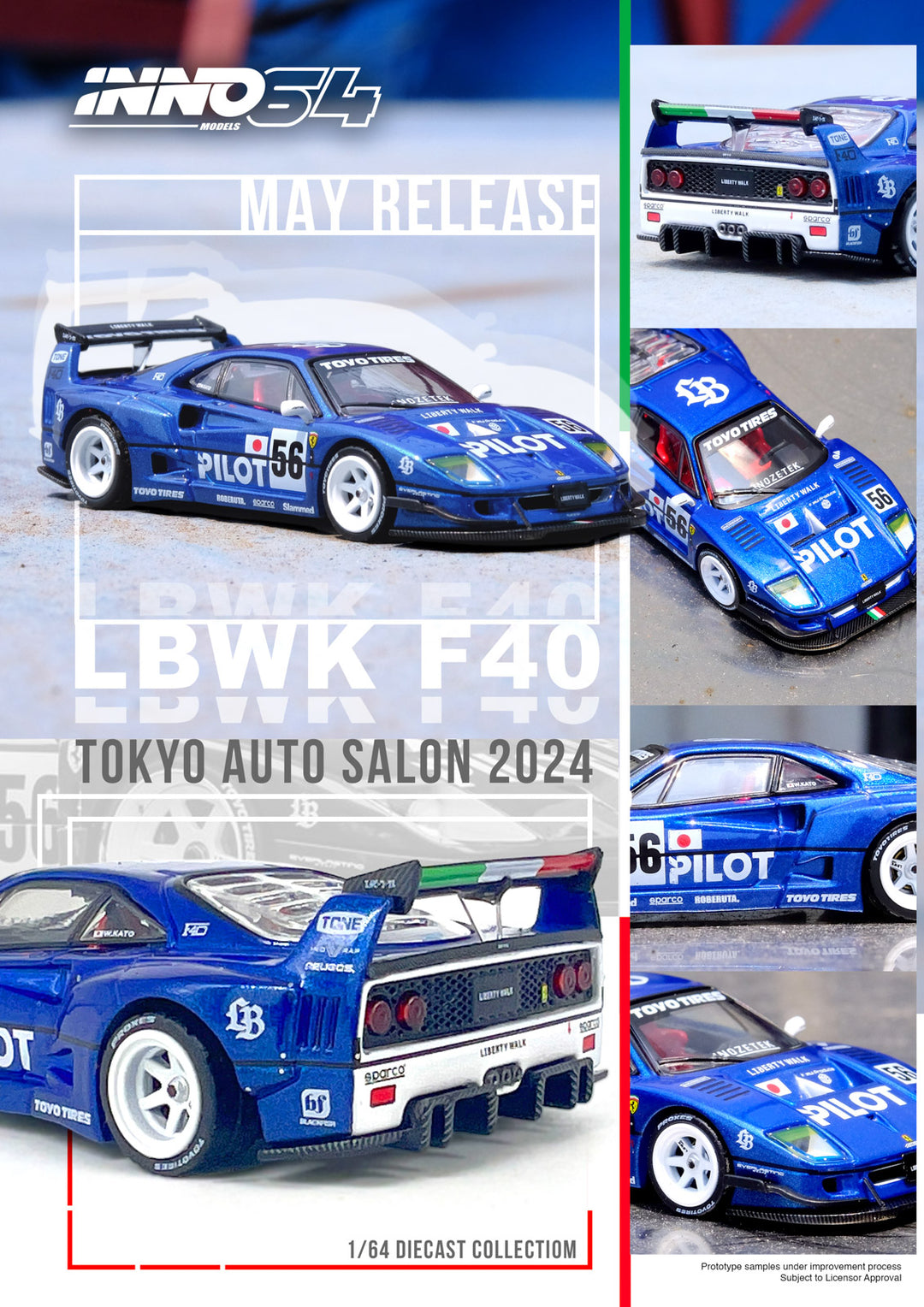 [Preorder] Inno64 1:64 LBWK F40 Tokyo Auto Salon 2024