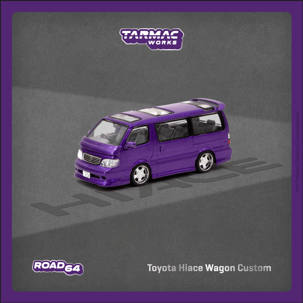 [Preorder] Tarmac Works 1:64 Toyota Hiace Wagon Custom Purple