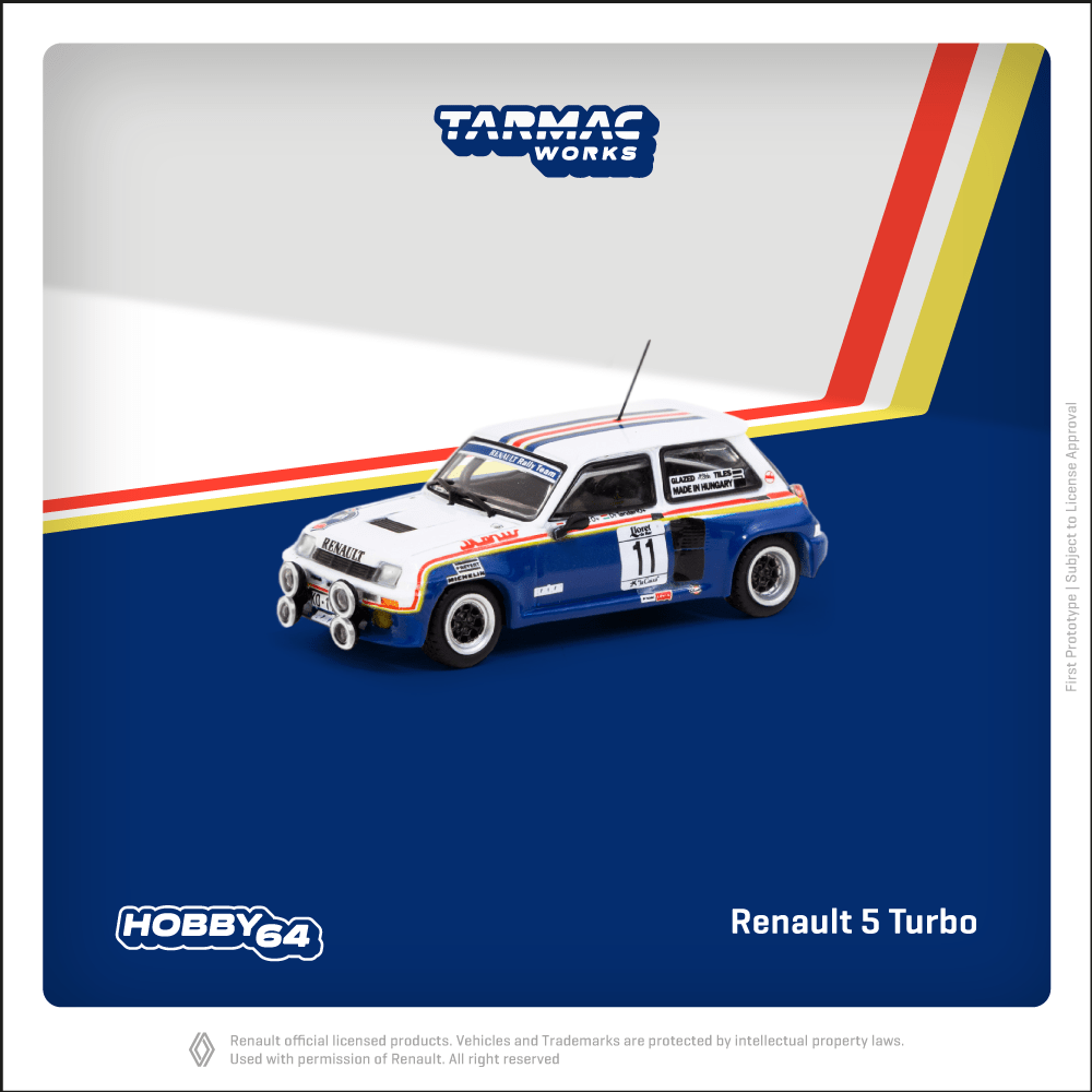 [Preorder] Tarmac Works 1:64 Renault 5 Turbo Rally Costa Brava 1985