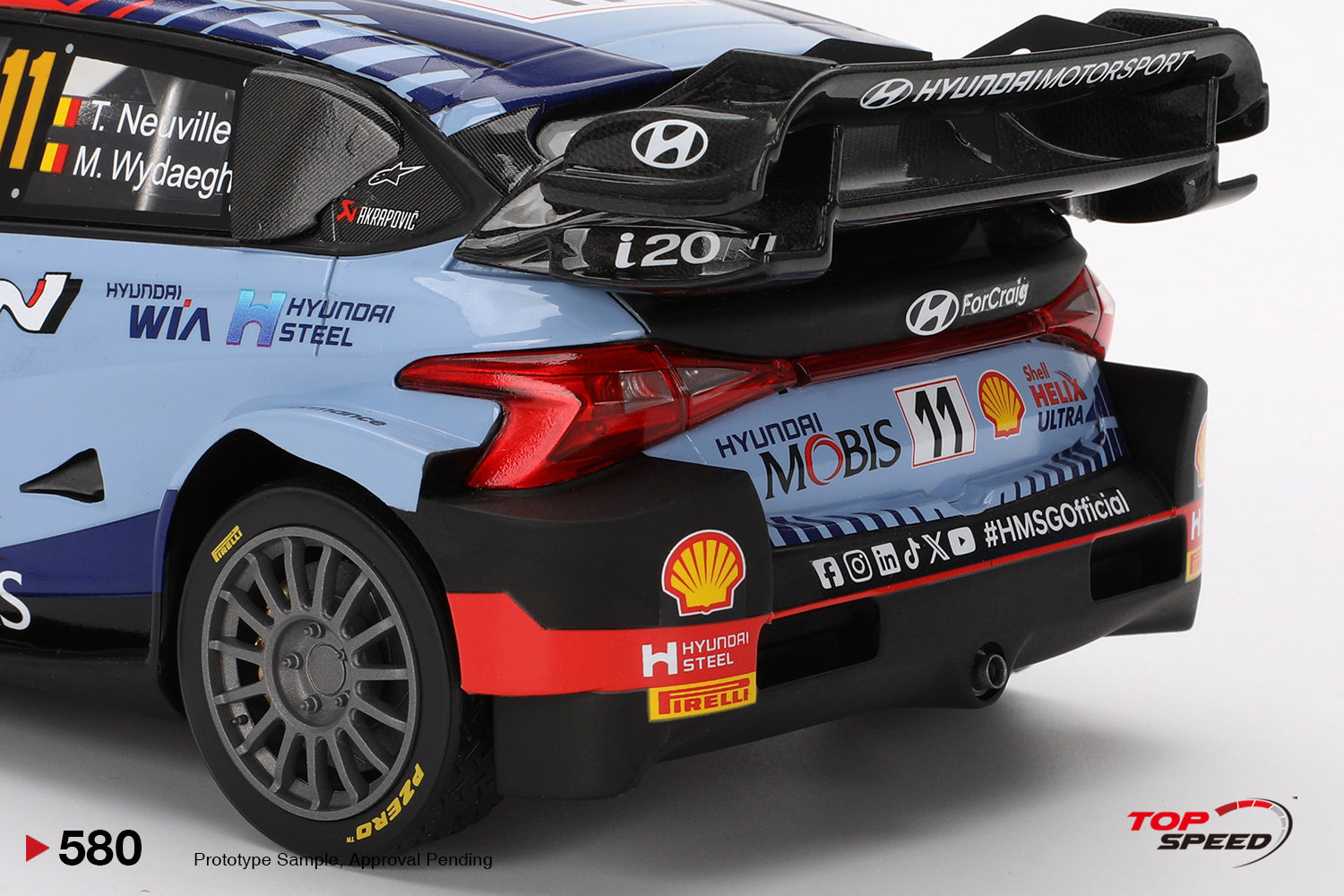 Topspeed 1:18 Hyundai i20 N Rally1 Hybrid #11 2024 Rally Monte