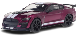 Modèle Réduit 1:43 Shelby Mustang GT500 Purple 2020 - Réplique Collection Avec Portes Et Roue Directionnelle