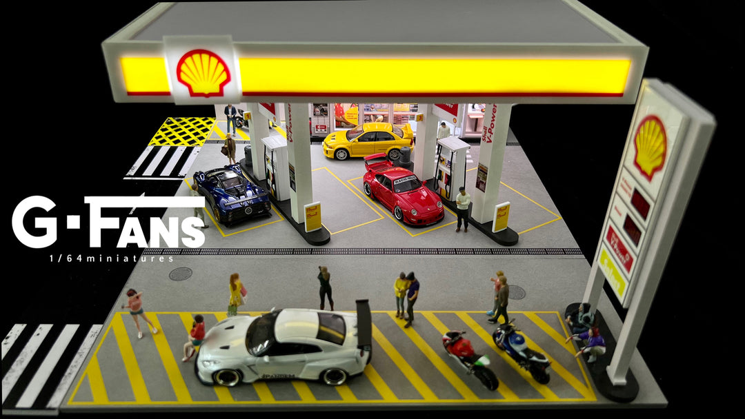 [Preorder] G-Fans 1:64 Shell Gas Station Diorama