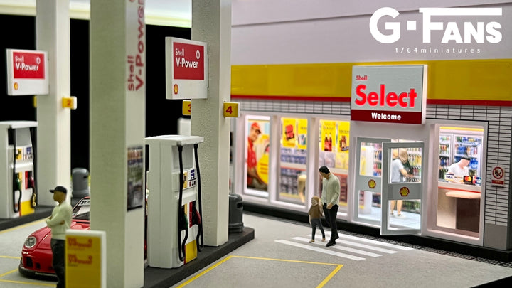 [Preorder] G-Fans 1:64 Shell Gas Station Diorama