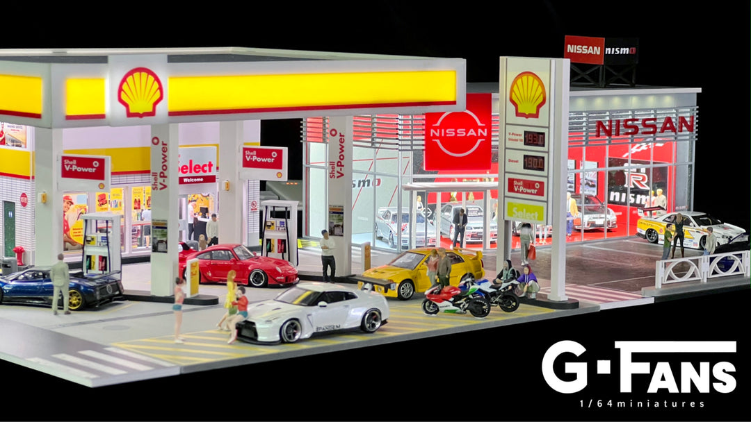 [Preorder] G-Fans 1:64 Shell Gas Station Diorama