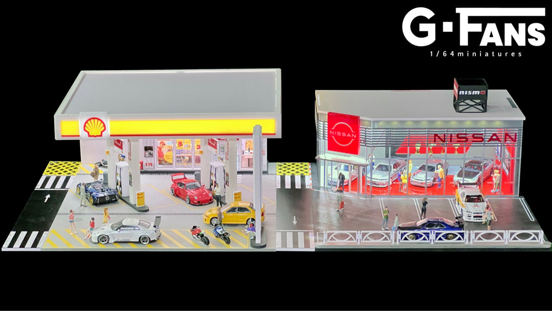 [Preorder] G-Fans 1:64 Shell Gas Station Diorama