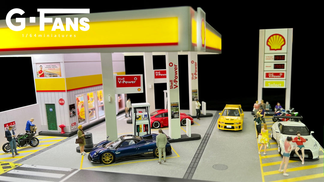 [Preorder] G-Fans 1:64 Shell Gas Station Diorama