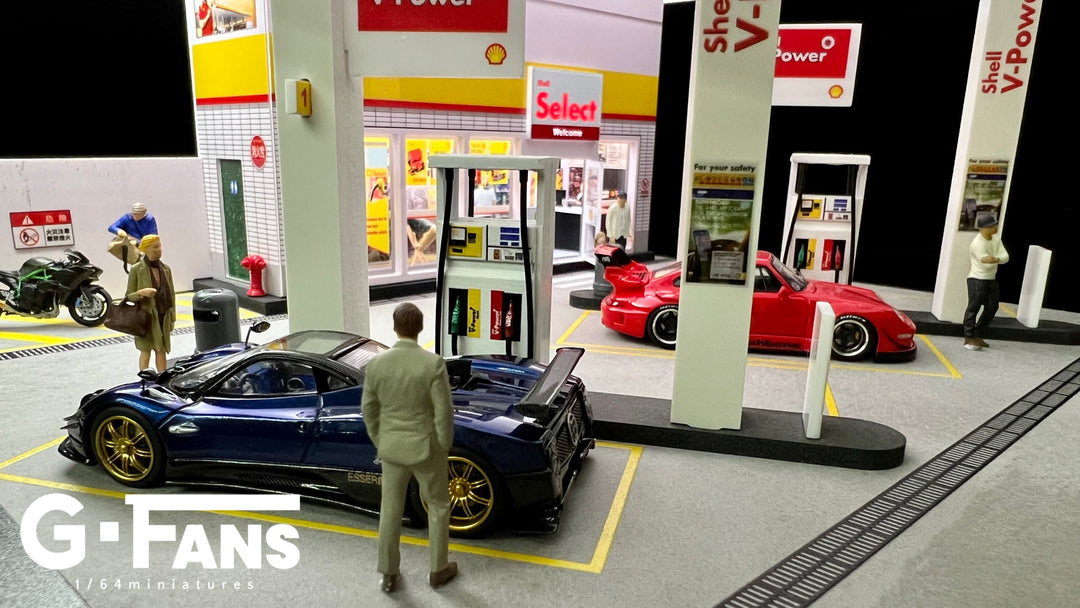 [Preorder] G-Fans 1:64 Shell Gas Station Diorama