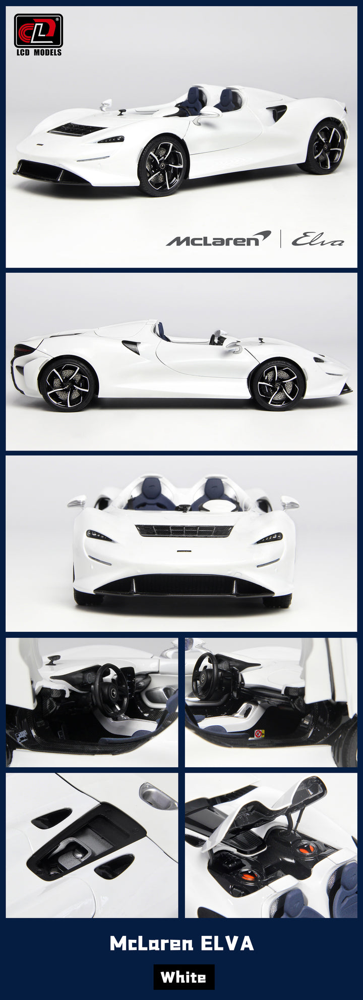 [Preorder] LCD 1:18 McLaren ELVA - White