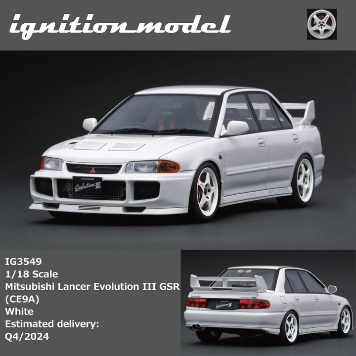 [Preorder] Ignition Model 1:18 Mitsubishi Lancer Evolution III GSR (CE9A) White