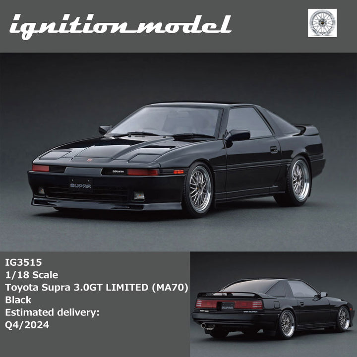 Ignition Model 1:18 Toyota Supra 3.0GT LIMITED (MA70) Black *BBS LM wheels