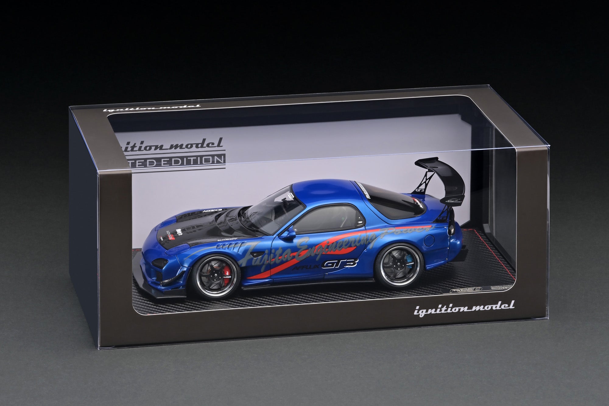 Ignition Model 1:18 FEED Afflux GT3 (FD3S) Blue Metallic With 13B Engi –  Horizon Diecast