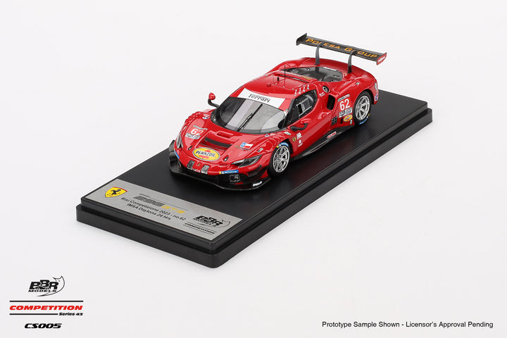 [Preorder] BBR 1:43 Ferrari 296 GT3 #62 Risi Competizione 2023 IMSA Daytona 24 Hrs. CS005