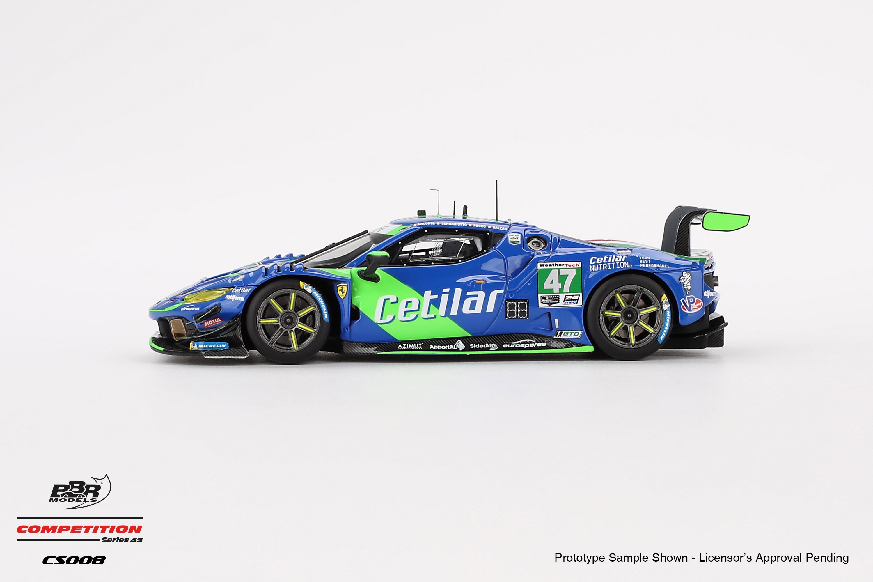 BBR Ferrari 296 GT3 Cetilar 47 ミニカー IMSA BBR 1:43 Ferrari 296 GT3 #47 Cetilar Racing 2023 IMSA