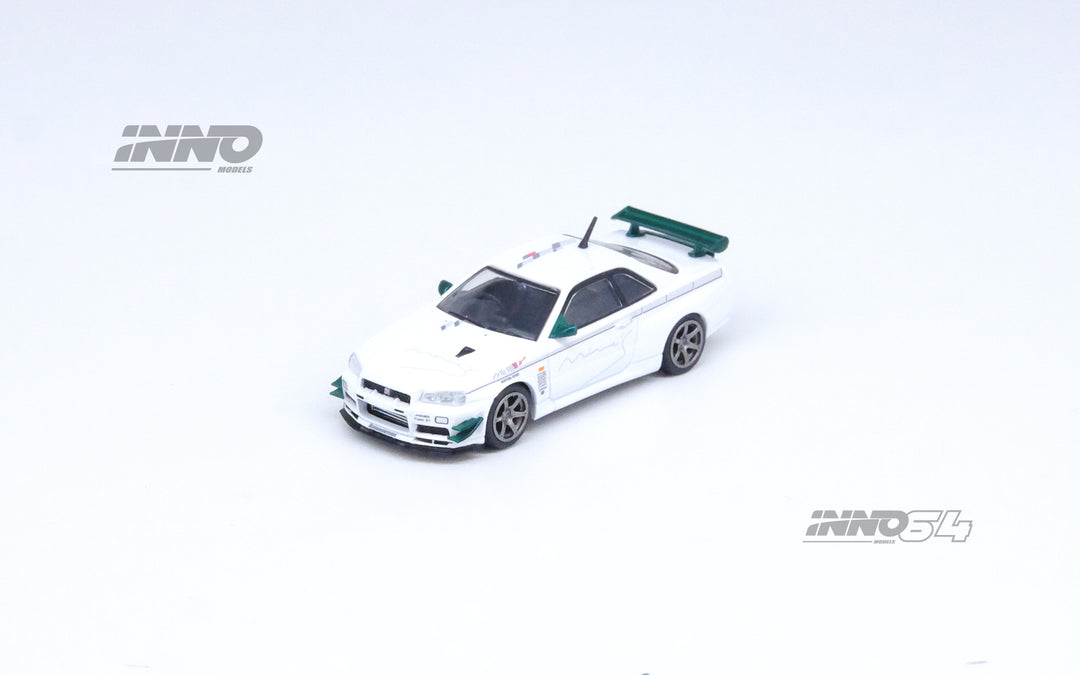 Inno64 1:64 NISSAN SKYLINE GT-R (R34) V-SPEC Tuned by "MINE'S" IN64-R34VS-MINES