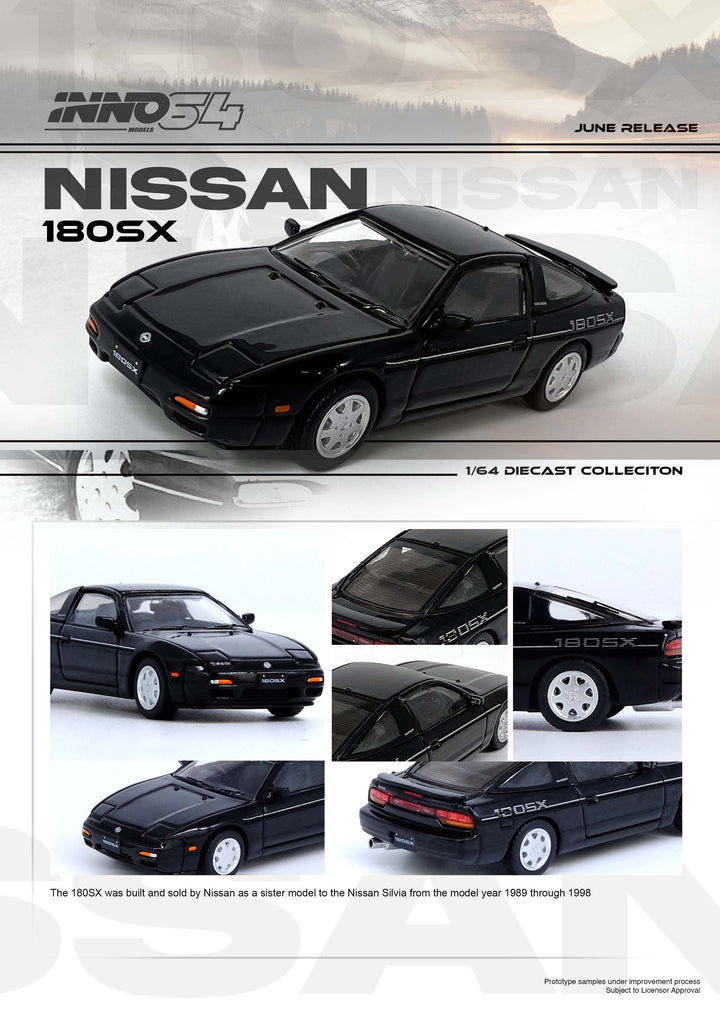 [Preorder] Inno64 1:64 NISSAN 180SX Black IN64-180SX-BLA