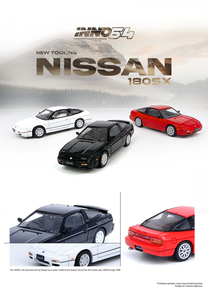 [Preorder] Inno64 1:64 NISSAN 180SX Black IN64-180SX-BLA