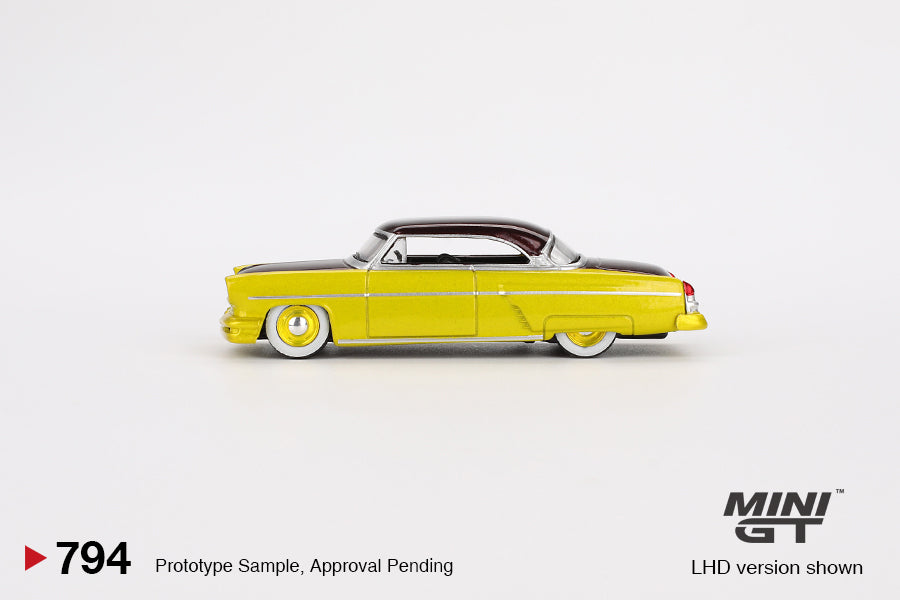 [Preorder] Mini GT 1:64 Lincoln Capri Hot Rod 1954 Lime Yellow MGT00794