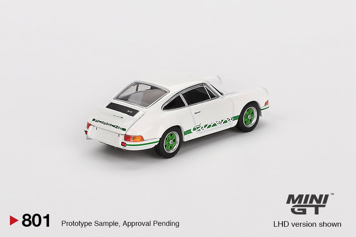 [Preorder] Mini GT 1:64 Porsche 911 Carrera RS 2.7 Grand Prix White with Green Livery MGT00801