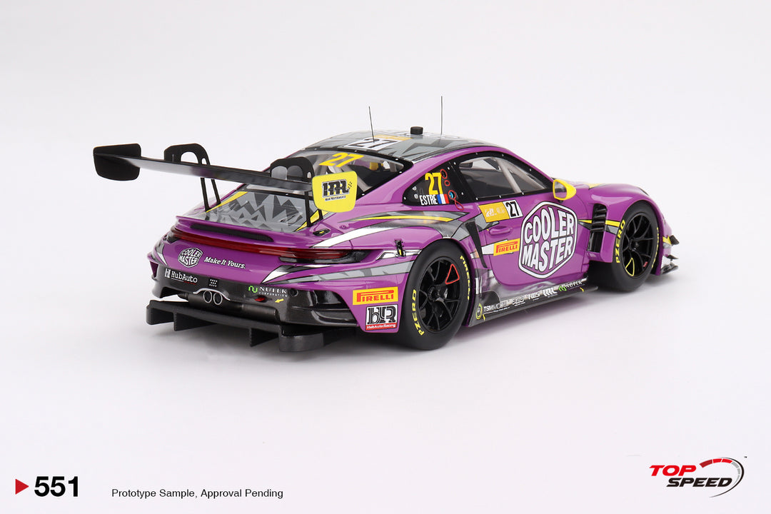 [Preorder] TOPSPEED 1:18 Porsche 911 GT3 R #27 HubAuto Racing  2023 FIA GT World Cup 70th Macau Grand Prix TS0551