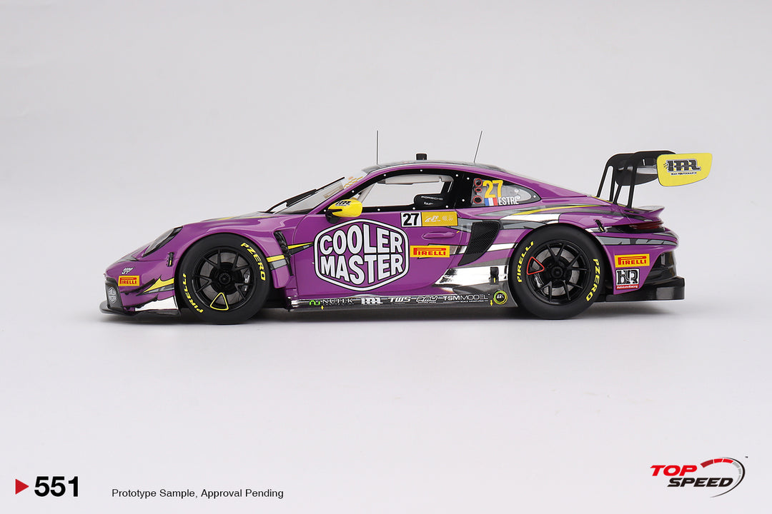 [Preorder] TOPSPEED 1:18 Porsche 911 GT3 R #27 HubAuto Racing  2023 FIA GT World Cup 70th Macau Grand Prix TS0551