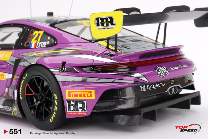 [Preorder] TOPSPEED 1:18 Porsche 911 GT3 R #27 HubAuto Racing  2023 FIA GT World Cup 70th Macau Grand Prix TS0551