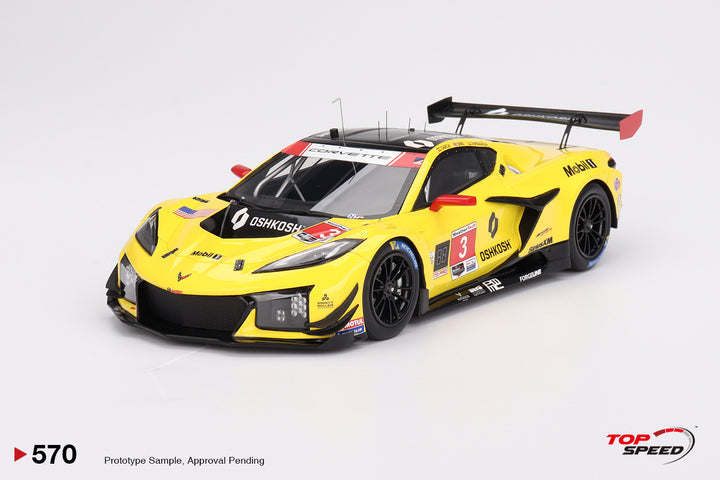 [Preorder] Topspeed 1:18 Chevrolet Corvette Z06 GT3.R #3 Corvette Racing by Pratt Miller Motorsports  2024 IMSA Daytona 24 Hrs. TS0570