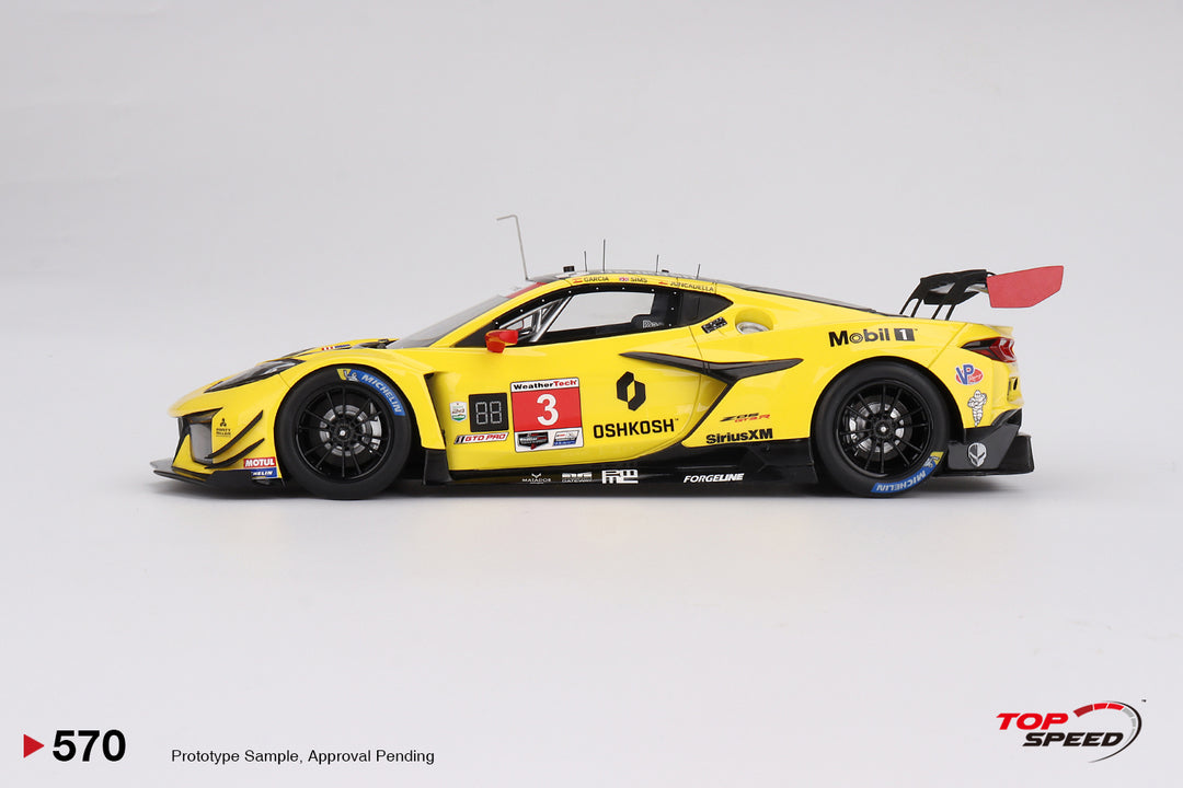 [Preorder] Topspeed 1:18 Chevrolet Corvette Z06 GT3.R #3 Corvette Racing by Pratt Miller Motorsports  2024 IMSA Daytona 24 Hrs. TS0570