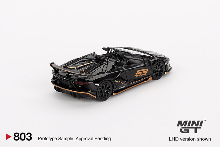 [Preorder] Mini GT 1:64 Lamborghini Aventador SVJ 63 Roadster Nero Aldebaran MGT00803