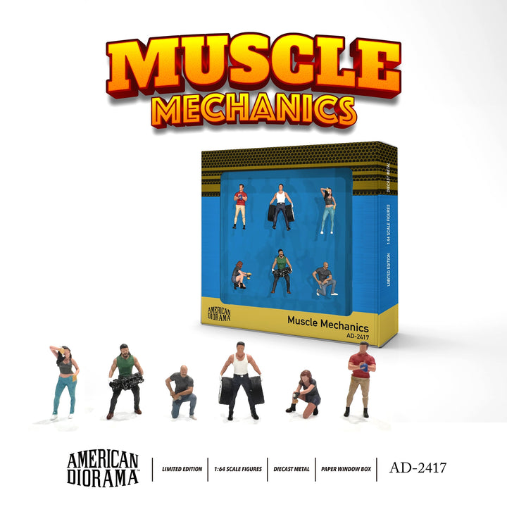 American Diorama 1:64 Figures Muscle Mechanics Set AD-2417